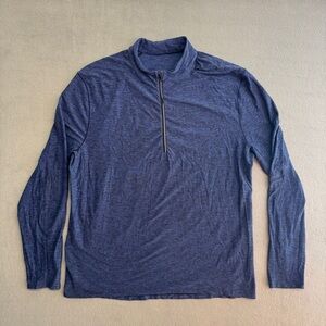 Lululemon Surge Warm 1/2 Zip Pullover 2XL Men's Blue Athletic Gym Running